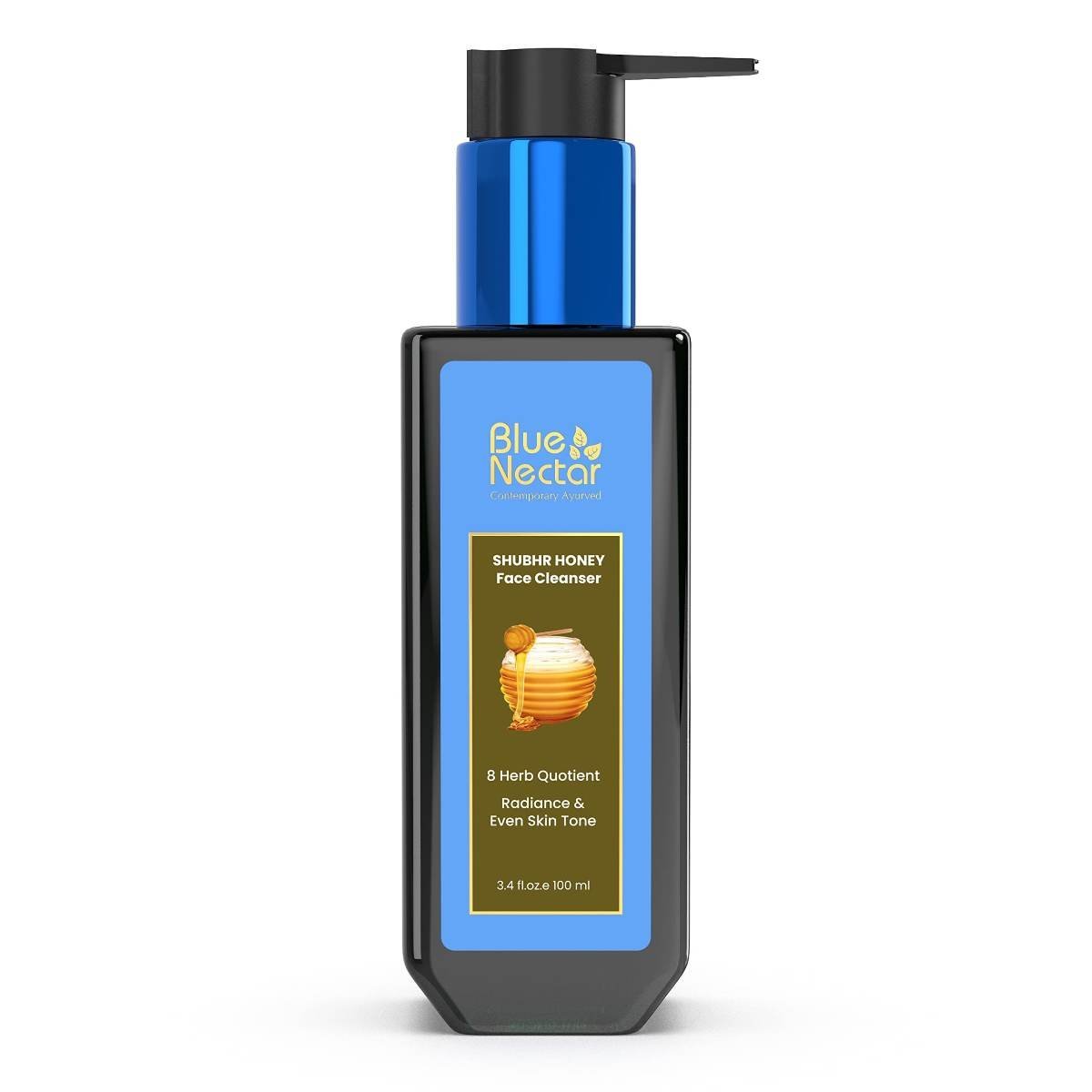 uk61ObAO-tjtL-1.jpg Blue Nectar Ayurvedic Tan Removal Face Wash for Glowing Skin Honey Aloe Vera Detan Face Wash for Dry Skin Oily Skin and Combination Skin 8 Herbs - Fast UK Delivery - Image 1