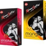 Kamasutra MANGO_STRAWBERRY Flavour Condom Condom (Set of 2, 20 Sheets) - Fast UK Delivery