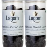 Lagom Gourmet Seedless Omani Dates 1 kg | All Natural | No Preservatives | No Added Sugar | Gluten Free | Vegan | Plant Based | Non GMO | Dates Dry Fruits | Khajur | Khajoor | Khejur - Fast UK Delivery