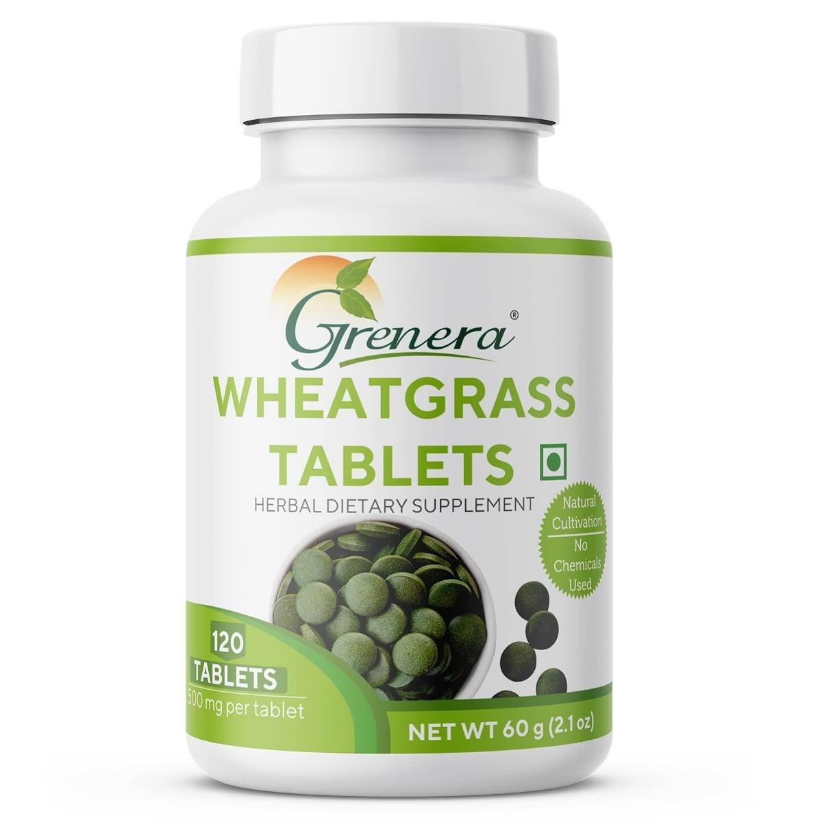 uk61PODyI4VGL-1.jpg Grenera Wheatgrass Tablets, 2000 mg per Serving, Natural Supplement, 120 Tablets - Fast UK Delivery - Image 1