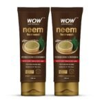 WOW Skin Science Neem Face Wash | Purifies Skin | Unclogs Pores | Fights Acne | Calms Skin | 100ml | Pack of 2 - Fast UK Delivery