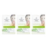 Ayouthveda Anti Acne Face Serum Sheet Mask |Makes skin Soft & Shiny | With the Goodness of Aloe Vera, Neem, Clove & Berberis | Daily Glow Sheet Mask For Hydrated Skin (Pack Of 3-20g each) - Fast UK Delivery