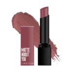 Hilary Rhoda Matte About You Lipstick | Long Lasting & Highly Pigmented Lipstick | Glides Smoothly | Matte Finish | One Stroke Application | Cruelty-Free & Vegan - 3g (Caramel Kiss - Shade 12) - Fast UK Delivery
