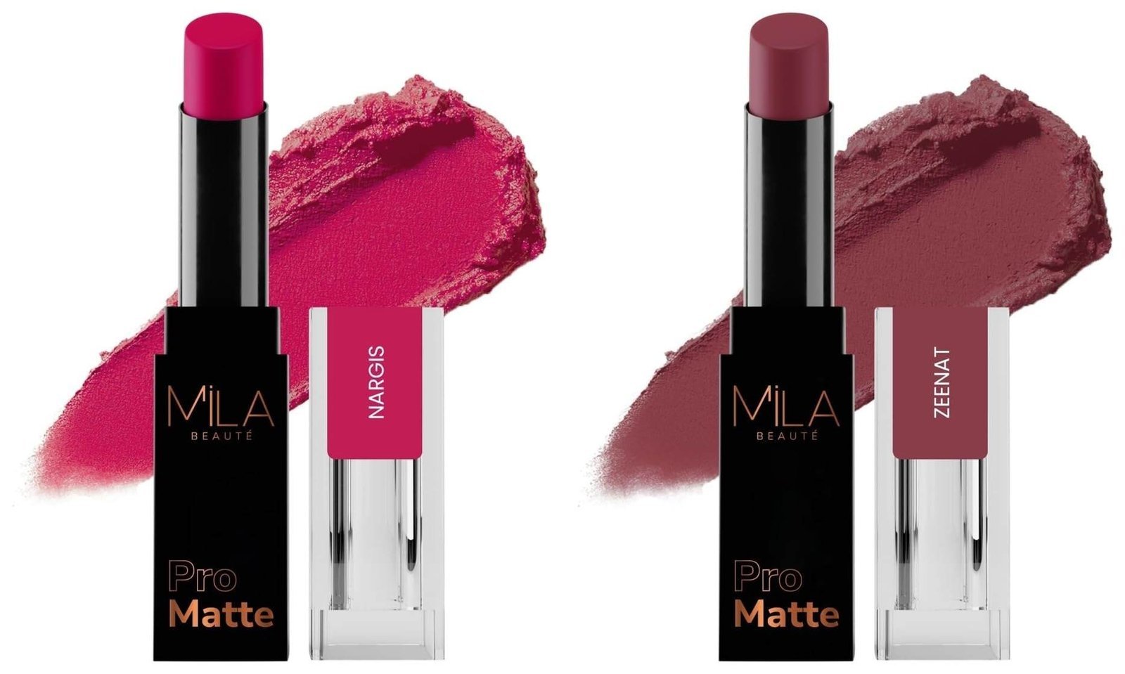 uk61Q7Lc61iGL-1-1.jpg MILA Beaute Pro Matte Lipstick | Creamy Matte Lipstick | Shade - Nargis, Zeenat, 4.2g - Fast UK Delivery - Image 1