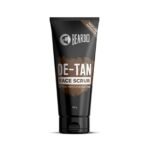 BEARDO De-Tan Face scrub for Men, 100g | Blackhead & Tan Removal | Dual Bead Exfoliation | Coffee Detox | Oil Control - Fast UK Delivery