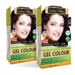 INDUS VALLEY Damage Free Natural Gel Hair Colour For Women | Ammonia & Ppd Free Organic Hair Colour With 100% Grey, Long Lasting Conditioning Hair Color | Light Brown 5.0 - Pack Of 2 (2X220 = 400 Ml) - Fast UK Delivery