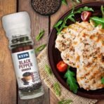 Keya Black Pepper Grinder 50g | Fresh Kali Mirch | Freshly Ground Premium Black Pepper for Enhancing Flavors | Convenient Twist-Top Grinder for Easy Use | Perfect for Cooking, Seasoning, and Garnishing | 50g - Fast UK Delivery - Image 6