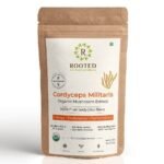 Rooted Actives Cordyceps Mushroom Extract powder (45 g) |Energy, Stamina & Endurance | Supports Testosterone, Virility, Lung health, USDA Organic, 20% Beta Glucans - Fast UK Delivery