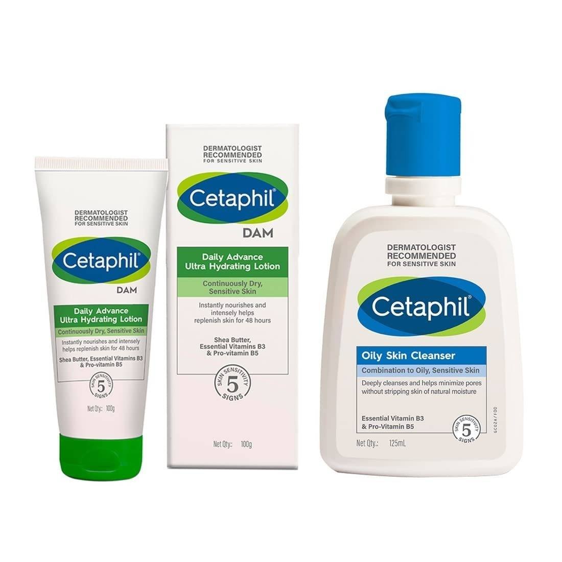 uk61RRUDxbW2L-1-1.jpg Cetaphil Oily Skin Cleanser 125ml and DAM 100g Combo - Fast UK Delivery - Image 1