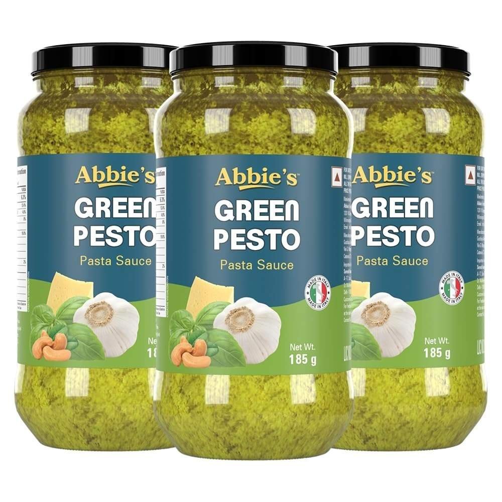 uk61RUir7rMeL-1-1.jpg Abbie's Pesto Green Sauce 555 g (185 g X 3 units) Product of Italy - Fast UK Delivery - Image 1
