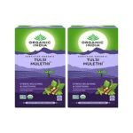 Organic India Tulsi Mulethi Tea, 25 Infusion Bags (Pack of 2) - Fast UK Delivery