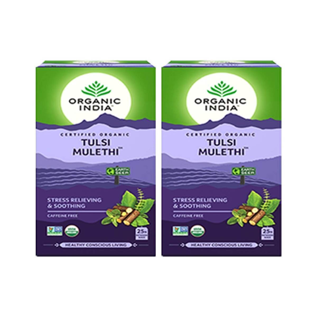 uk61Rb857CZtL.jpg Organic India Tulsi Mulethi Tea, 25 Infusion Bags (Pack of 2) - Fast UK Delivery - Image 1
