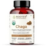 Rooted Actives, Siberian Chaga Mushroom Extract, Certified Organic| 35% Beta Glucans - Lab verified | Antioxidant & Vitality support (60 Veg Caps), - Fast UK Delivery