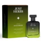 Just Herbs Intense Oud Green EDP Perfume Spray for Men Long Lasting Fragrance - 50 ml - Fast UK Delivery