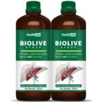 Healthally Ayurvedic Biolive Fatty Liver Detox Syrup|Alcoholic Liver Cleaner Tonic,Liver Heath Supplement Medicine|Kutki Kalmegh Punarnava Giloy Syrup for Liver Care & Digestive System - 1 Ltr - Fast UK Delivery