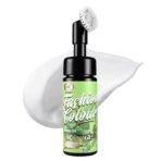 FASHION COLOUR Green Tea Foaming Face Wash | With Built-in Face Brush | Fights Dark Spots & Controls Oil | All Skin Types | Deep Cleansing | 150ml - Fast UK Delivery