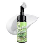 FASHION COLOUR Green Tea Foaming Face Wash | With Built-in Face Brush | Fights Dark Spots & Controls Oil | All Skin Types | Deep Cleansing | 150ml - Fast UK Delivery