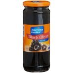 American Garden Black Olives Sliced, 15.87 oz 450 g - Fast UK Delivery