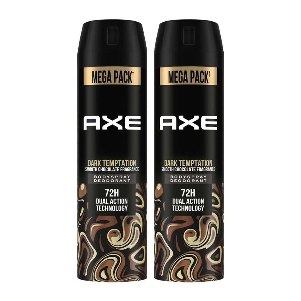 uk61TAr9jFkbL-1-1.jpg Axe Dark Temptation Men's Deodorant, Long Lasting Deodorant Spray For Men With An Irresistible Scent 215ml, Pack of 2 - Fast UK Delivery - Image 1