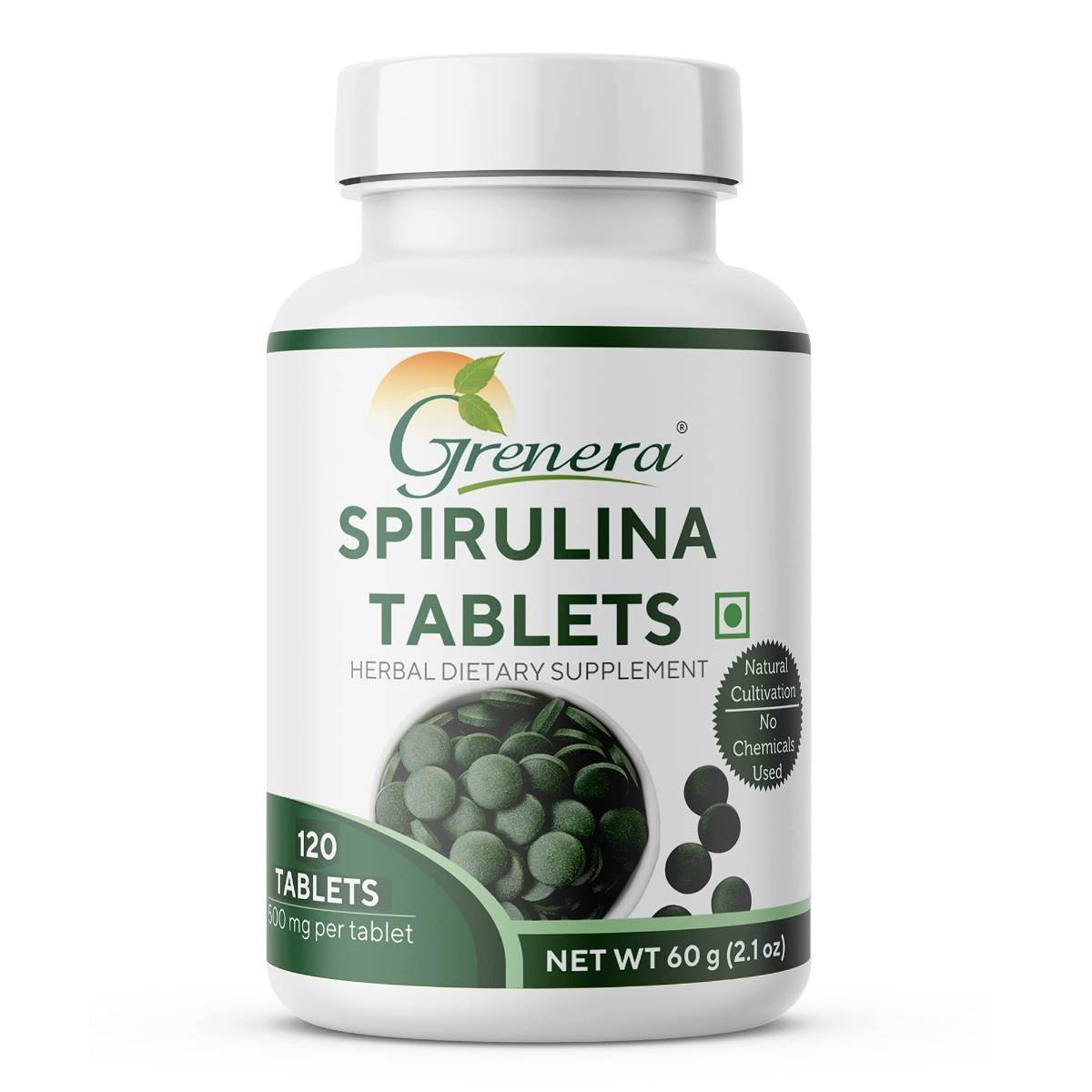 uk61TMbR73aSS-1.jpg Grenera Spirulina Superfood Tablets 120 nos (1000 mg Per Serving) Pure, Natural Supplement - Fast UK Delivery - Image 1