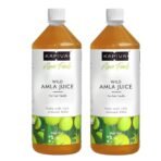 Kapiva Wild Amla Juice (2L) | Suitable for healthy Hair & Skin | Detox juice for weight loss | Natural Source of Vitamin C | Organic & Natural Juice Made With Cold Pressed Amla from Pratapgarh | No Added Sugar | Super Saver Pack of 2 - Fast UK Delivery