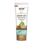 WOW Skin Science Neem & Hyaluronic Acid Pimple Care Face Scrub | Anti-Bacterial | Unclogs Pores | Removes Impurities | Improves Skin Elasticity | Hydrates Skin | 100gms - Fast UK Delivery