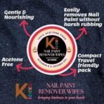 KINDED Nail Paint Remover Wipes Acetone Free Cuticle Care Nourishing Formula Nail Polish Removing Lacquer Cleanser Wet Pads Pulls Tissues Enriched with Jojoba Oil & Vitamin E - Fruity, 40 Wipes - Fast UK Delivery - Image 7