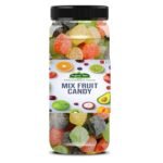 Organic Bites Colorful Mix Fruit Candy (Mouth Freshner), Jar Pack 200 gm - Fast UK Delivery
