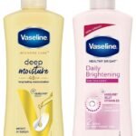 Vaseline Healthy Bright Body Lotion 400 ml & Vaseline Intensive Care Deep Moisture Nourishing Body Lotion 400 ml - Fast UK Delivery