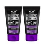 WOW Skin Science Activated Charcoal Peel Off Face Mask - No Parabens & Mineral Oils, 100 ml (Pack of 2) - Fast UK Delivery
