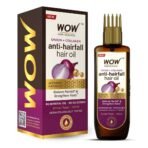 WOW Skin Science Onion Black Seed Hair Oil - WITH COMB APPLICATOR - Controls Hair Fall - NO Mineral Oil, Silicones, Cooking Oil & Synthetic Fragrance - 100mL - Fast UK Delivery