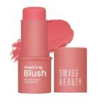 Swiss Beauty Cheek It Up Blush for Cheeks|Lumi-Matte Finish | Lightweight | Easily Blendable | With Jojoba Oil | Shade- Chic Me Up, 8g - Fast UK Delivery