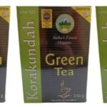 KORAKUNDAH Organic Green Tea (Jasmine) 250 g | Pack of 3 | Total 750 g | India's Finest Organic Tea | Chamraj Nilgiri Tea - Fast UK Delivery