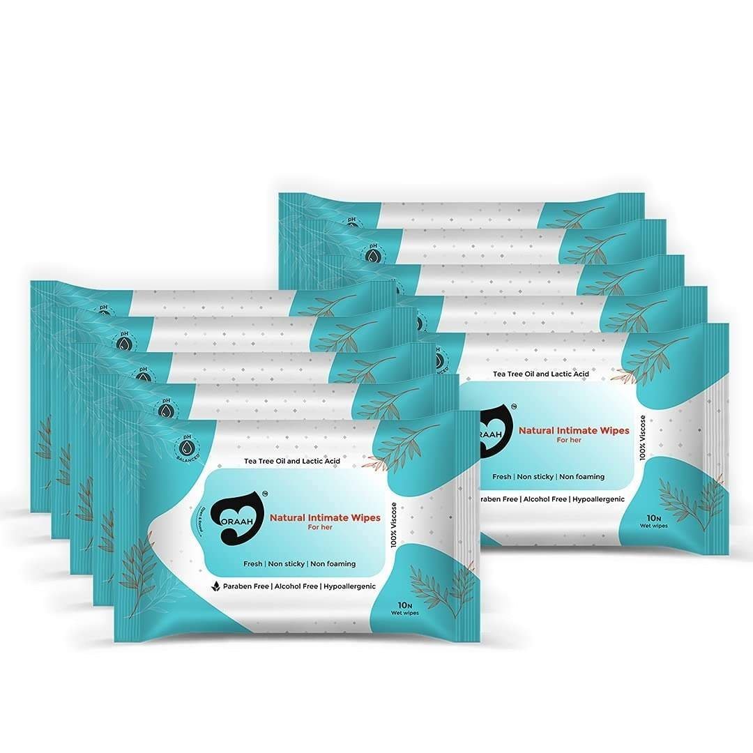 uk61UMNDozG-L-1-1.jpg ORAAH Natural Intimate Hygiene Wipes For Women - Buy Pack Of 5 & Get Pack Of 5 For Free - Fast UK Delivery - Image 1
