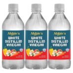 Abbie's White Distilled Vinegar 1419 ml (473 ml X 3 units) Product of USA With 5% Acidity | Zero Fat | Perfect For Cooking , Salad Dressing , Greater for making flavorful drinks , Cleaning Purpose and more - Fast UK Delivery