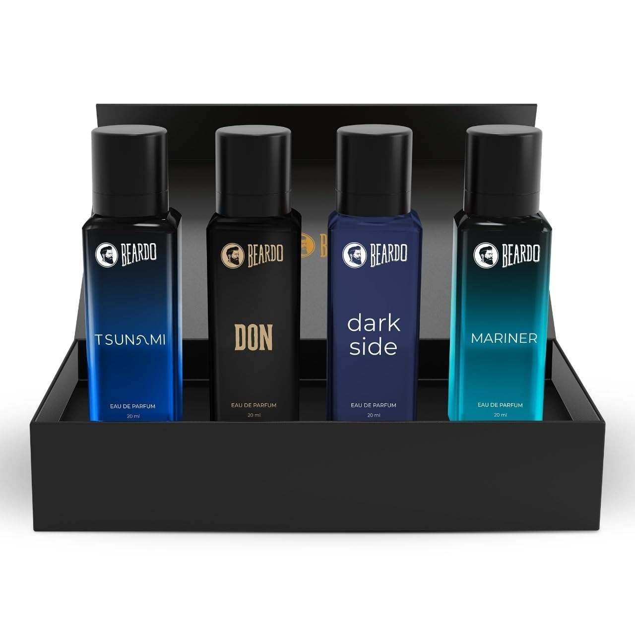 uk61UW0uS0bmL-1-1.jpg Beardo Day Perfumes For Men 4 x 20ml | Compliment worthy Unisex perfume combo | Long Lasting Perfumes - Fresh & Aquatic Fragrances | Gift for husband | Gift for boyfriend | Gift for Men - Fast UK Delivery - Image 1