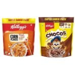 Kellogg's Real Almond and Honey Corn Flakes, 1kg and Kellogg's Chocos, 1.2kg - Fast UK Delivery