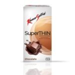 KamaSutra Superthin Chocolate Flavoured Condoms For Men 10 Count | Suitable for use with lubes & toys - Fast UK Delivery