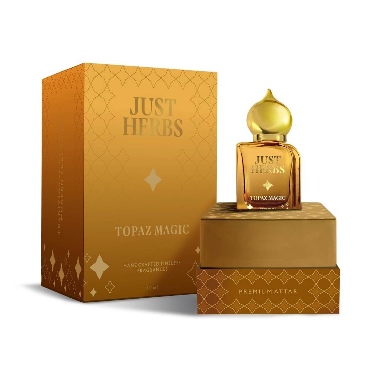 uk61UhVxxw6DL-1.jpg Just Herbs Topaz Magic Attar Roll On Perfume | Premium Ittar Gifts | 18+ Hour Long Lasting Fragrance with Saffron, Agarwood (Oud), Vanilla for Men and Women 10ml - Fast UK Delivery - Image 1