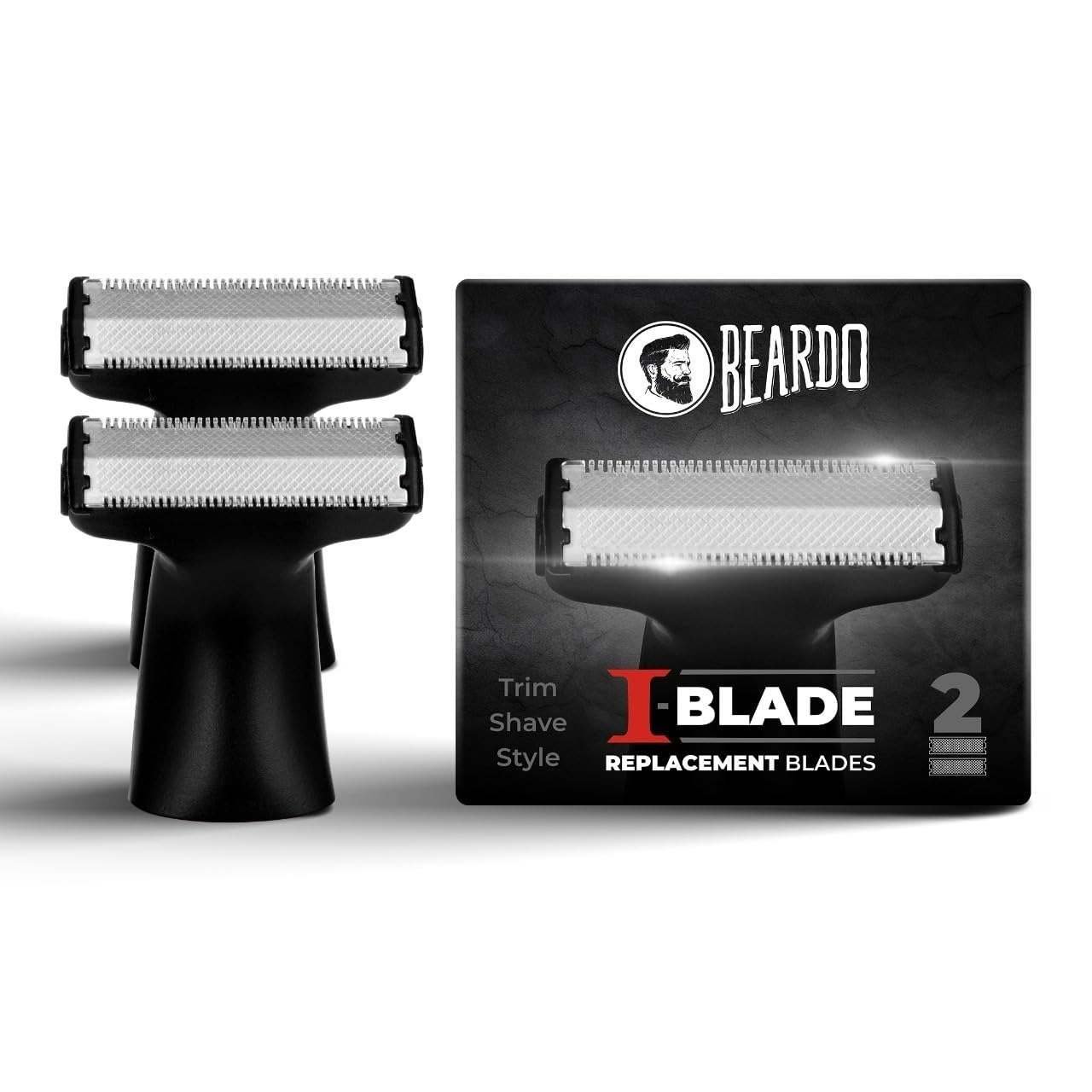 uk61UxBWP1egL-1-1.jpg Beardo I Blade Replaceable Blade (Pack of 2) | Dual sided edges | Perfect Multipurpose Trimmer for Beard, Body and Groin | Replacement Blades for I Blade Multipurpose Trimmer - Fast UK Delivery - Image 1