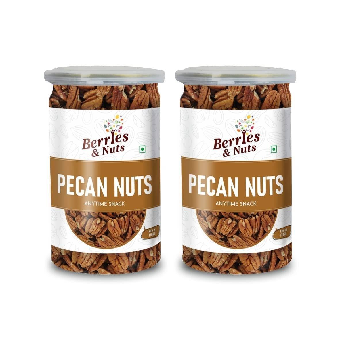 uk61V-WUgBflL-1-1.jpg Berries And Nuts Premium American Pecan Nuts 300 Grams | Crunchy Nuts, Rich in Protein & Fibre, Pecans | 2 Bottle of 150 Grams - Fast UK Delivery - Image 1