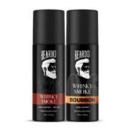 Beardo Whisky Smoke & Bourbon Perfume Body Spray (Set of 2) Spicy, Woody Oudh Deo for Men Long Lasting |Date night Deodorant for Men | Fresh Scent | Valentines day gift for husband | Gift for boyfriend | Gift for Men - Fast UK Delivery