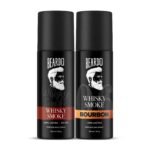 Beardo Whisky Smoke & Bourbon Perfume Body Spray (Set of 2) Spicy, Woody Oudh Deo for Men Long Lasting |Date night Deodorant for Men | Fresh Scent | Valentines day gift for husband | Gift for boyfriend | Gift for Men - Fast UK Delivery
