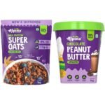 Alpino Peanut Butter Super Oats Chocolate Super Oats + Peanut Butter Smooth 1 kg each combo - Fast UK Delivery