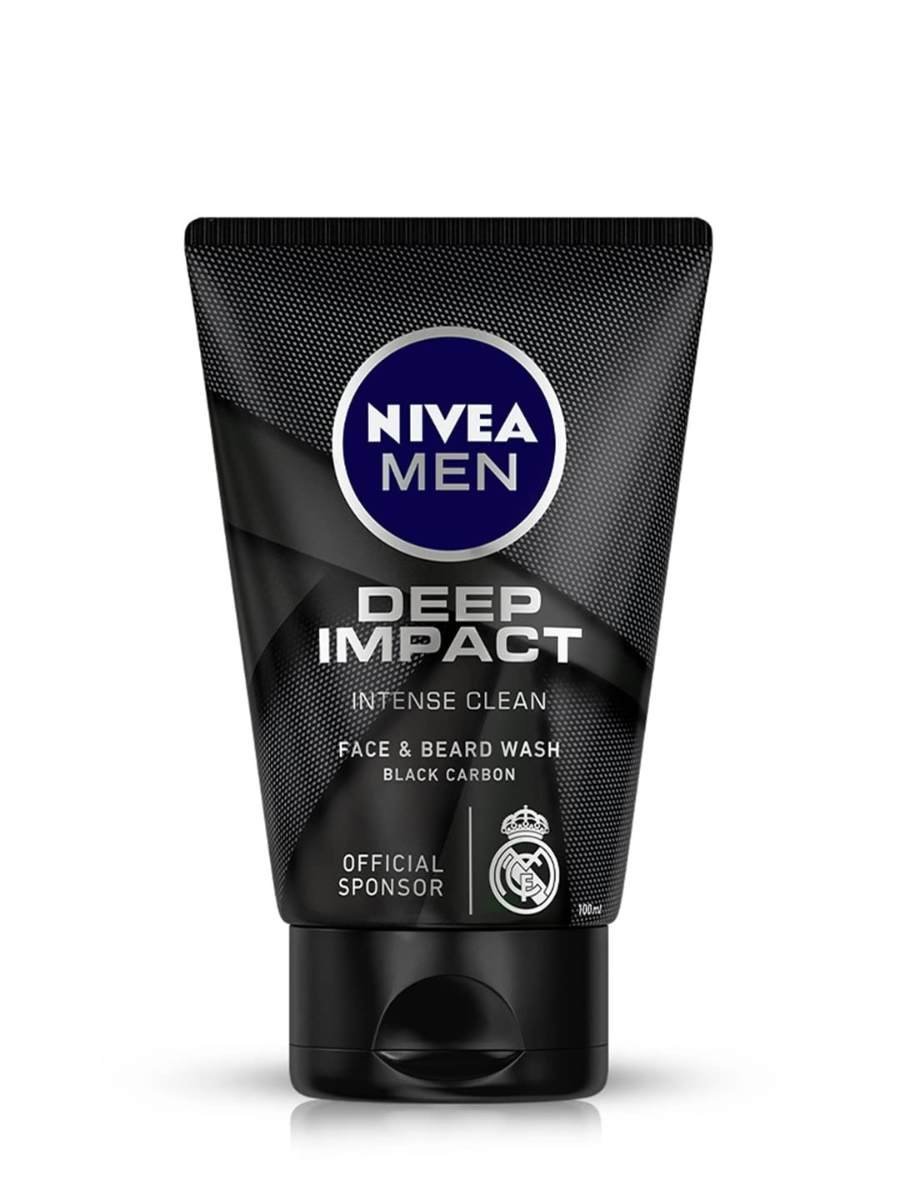 uk61VKUh0z6HL-1-1.jpg NIVEA MEN Deep Impact Face Wash 100g | With Black Carbon | Intense Clean, For Beard & Face | Removes Oil and Impurities - Fast UK Delivery - Image 1