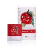 Chai Craft Assam Tea, Natural Organic & Healthy for Fresh Start, Energetic, Brisk and Robust Flavor Black Tea, Control weight (25 Tea Bags) - Fast UK Delivery