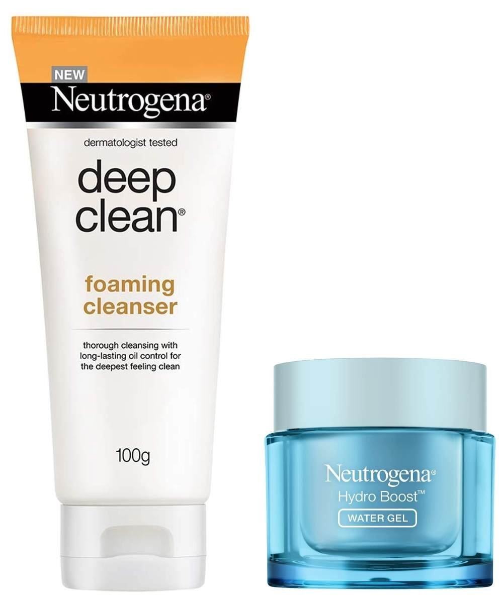 uk61W4KdNrNOL-1-1.jpg Neutrogena Hydro Boost Hyaluronic Acid Hydrating Water Gel Daily Face Moisturizer, 15 g & Neutrogena Deep Clean Foaming Cleanser, 100g - Fast UK Delivery - Image 1