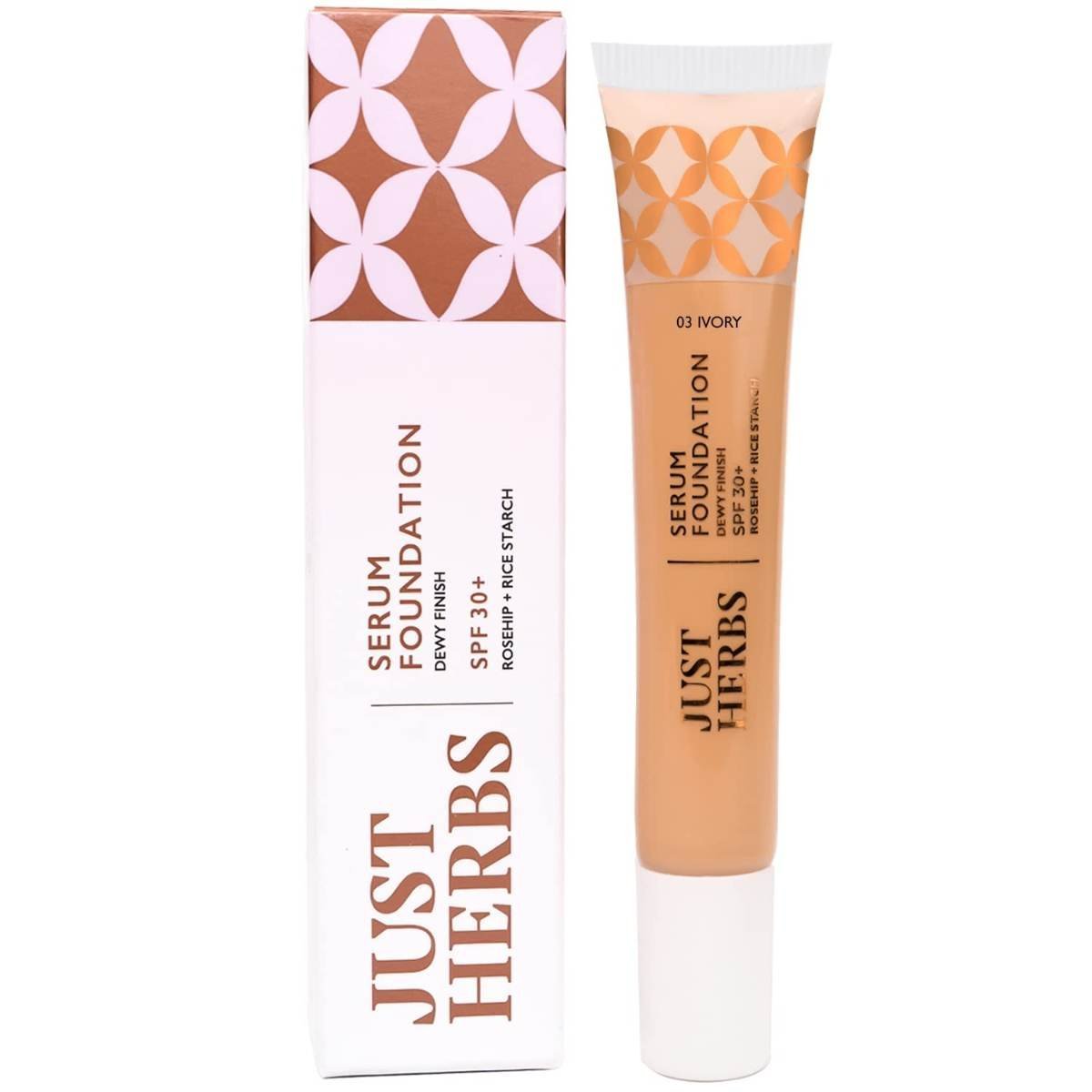 uk61WHEUj7L9L-1.jpg Just Herbs Serum Foundation for Face Makeup with SPF30+ Dewy Finish Full Coverage Makeup Foundation For All Skin Types 20 ml - Fast UK Delivery - Image 1