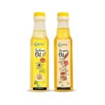 Nutriorg Cold Pressed Organic Sunflower Oil & Groundnut Oil, 1000 ml ( Pack of 2* 500 ml) | Essential Cooking Purpose | Vitamin E Rich - Fast UK Delivery