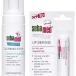 SebaMed SPF 30 Lip Defense Stick, 4.8G And Clear Face Cleansing Foam, 150Ml, Dry Skin - Fast UK Delivery